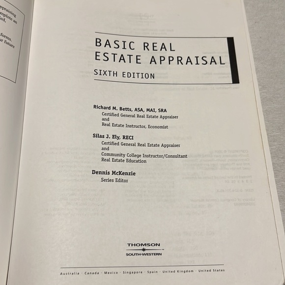 ⭐️ Basic Real Estate Appraisal Sixth Edition college text book 472 pages - Picture 3 of 16